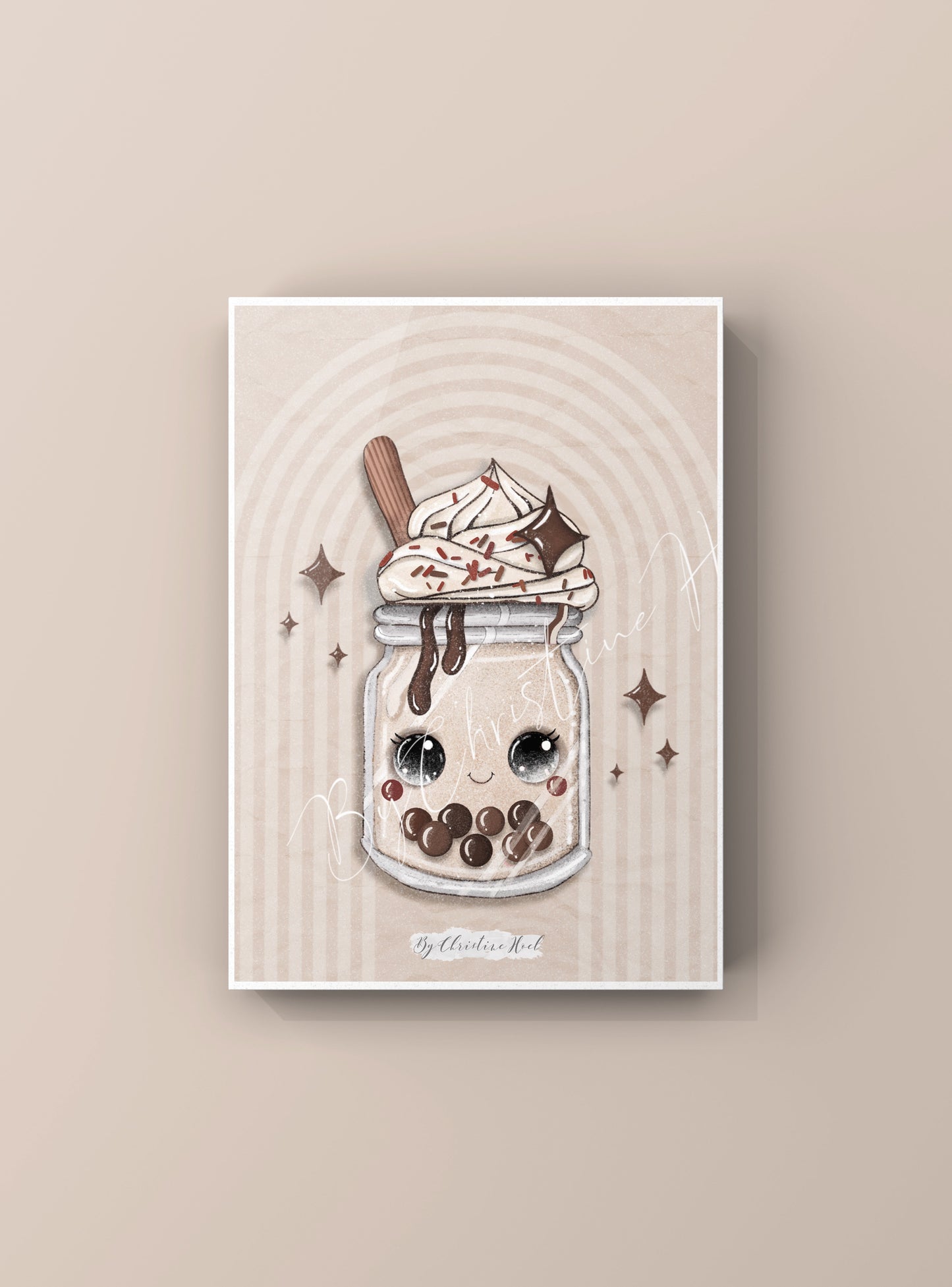 Boba Beige 🤎 A5 kort / Miniprint