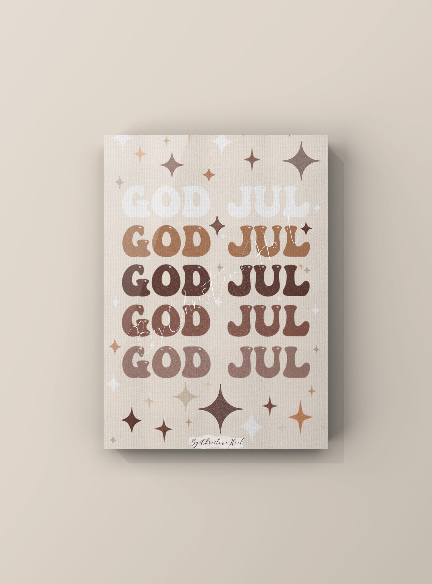 God Jul Beige - 10x15 cm Julekort