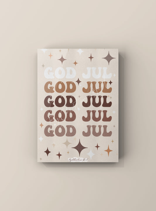 God Jul Beige - 10x15 cm Julekort