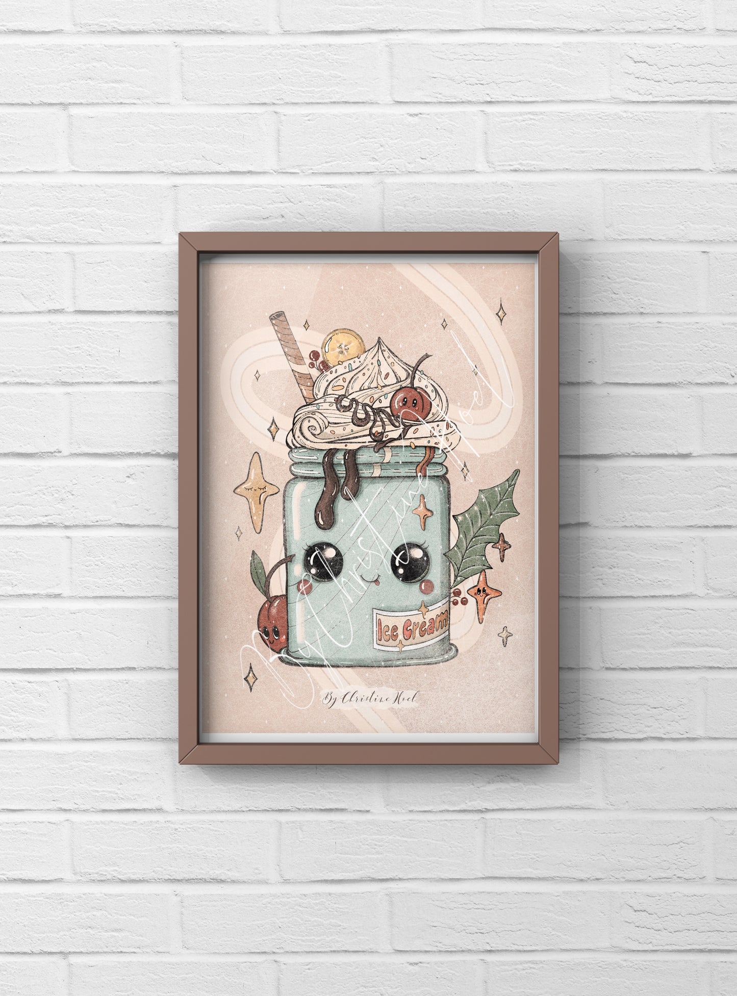 Ice Cream Friends 🍦 Stort kort / miniprint A5