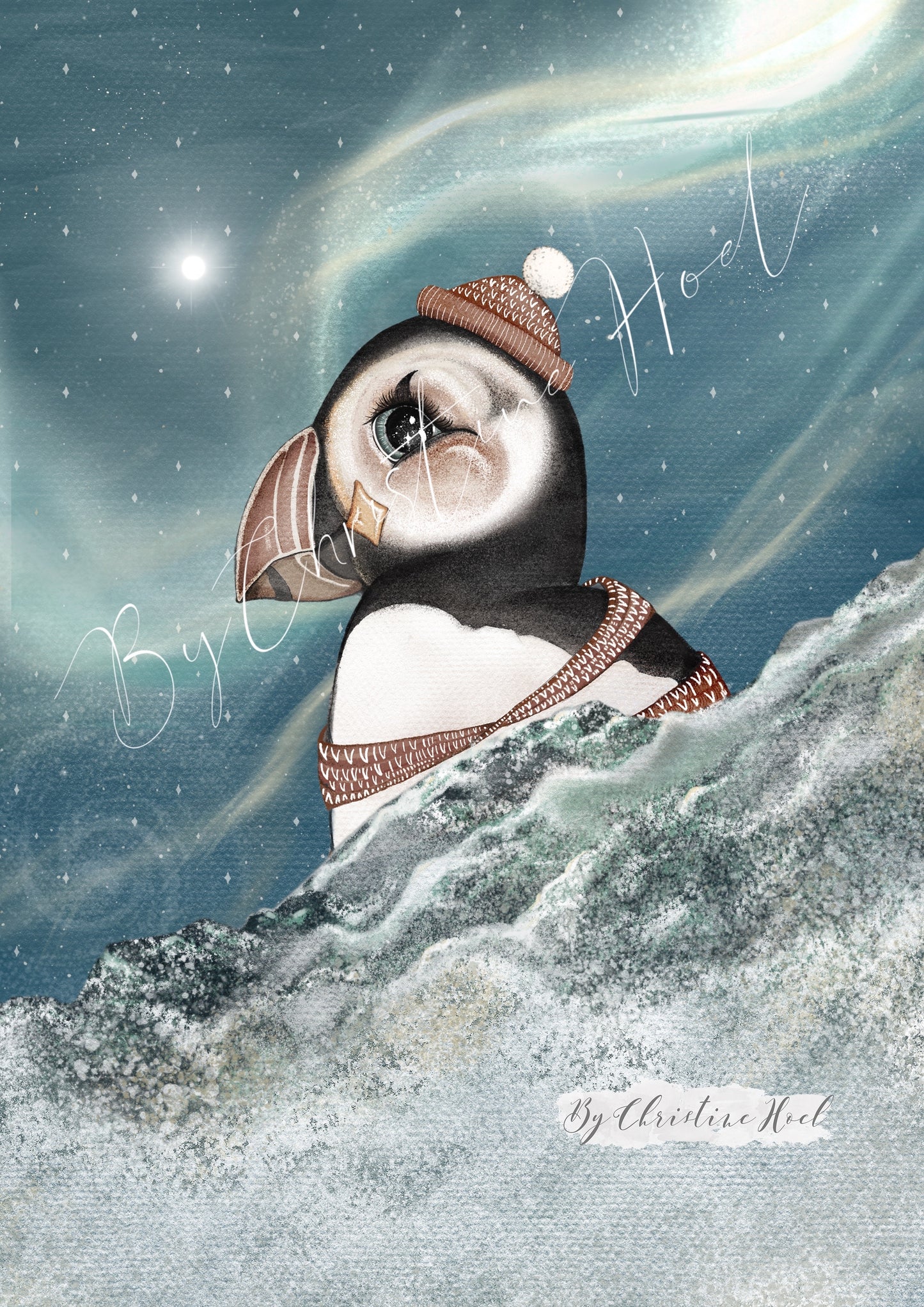 Nightsky Puffin ⭐️ A4 Plakat