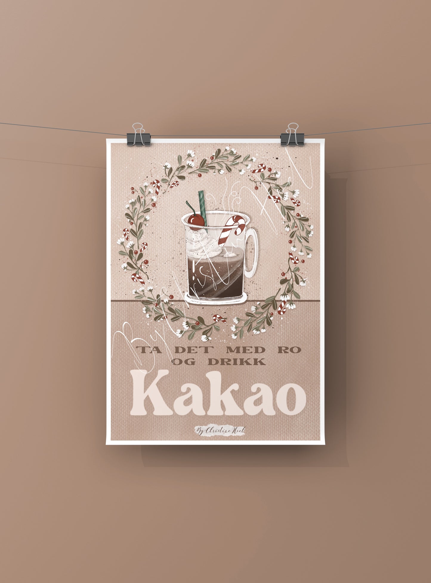 Kakao - 10x15 cm Julekort