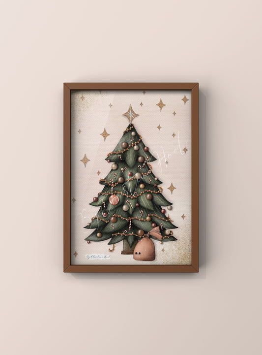 Grønne Glitrende 🎄 10x15 cm Julekort