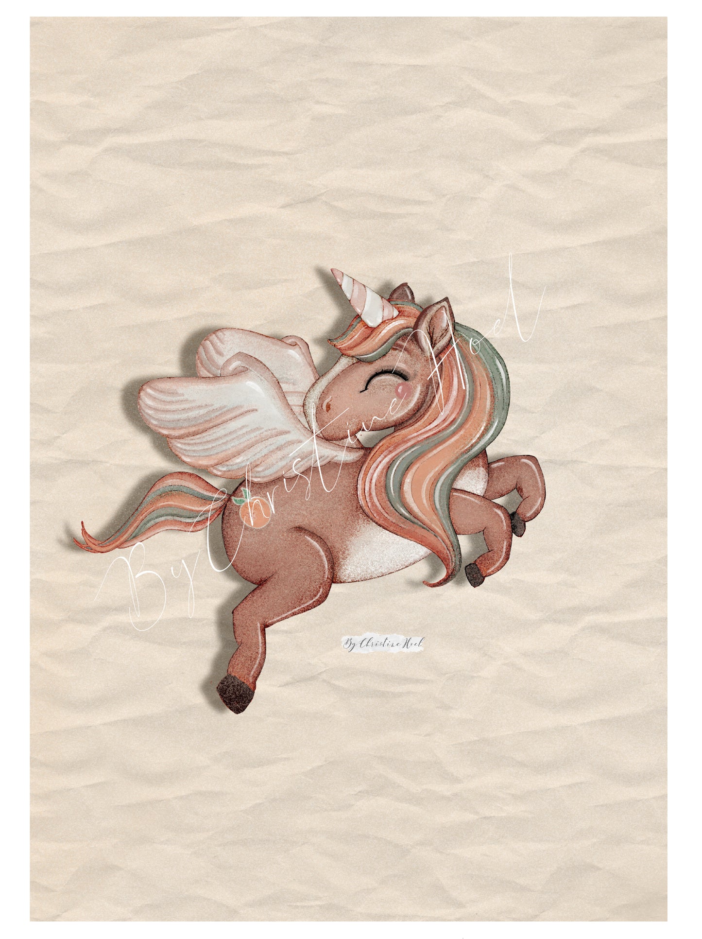 Peach Unicorn 🍑 Plakat