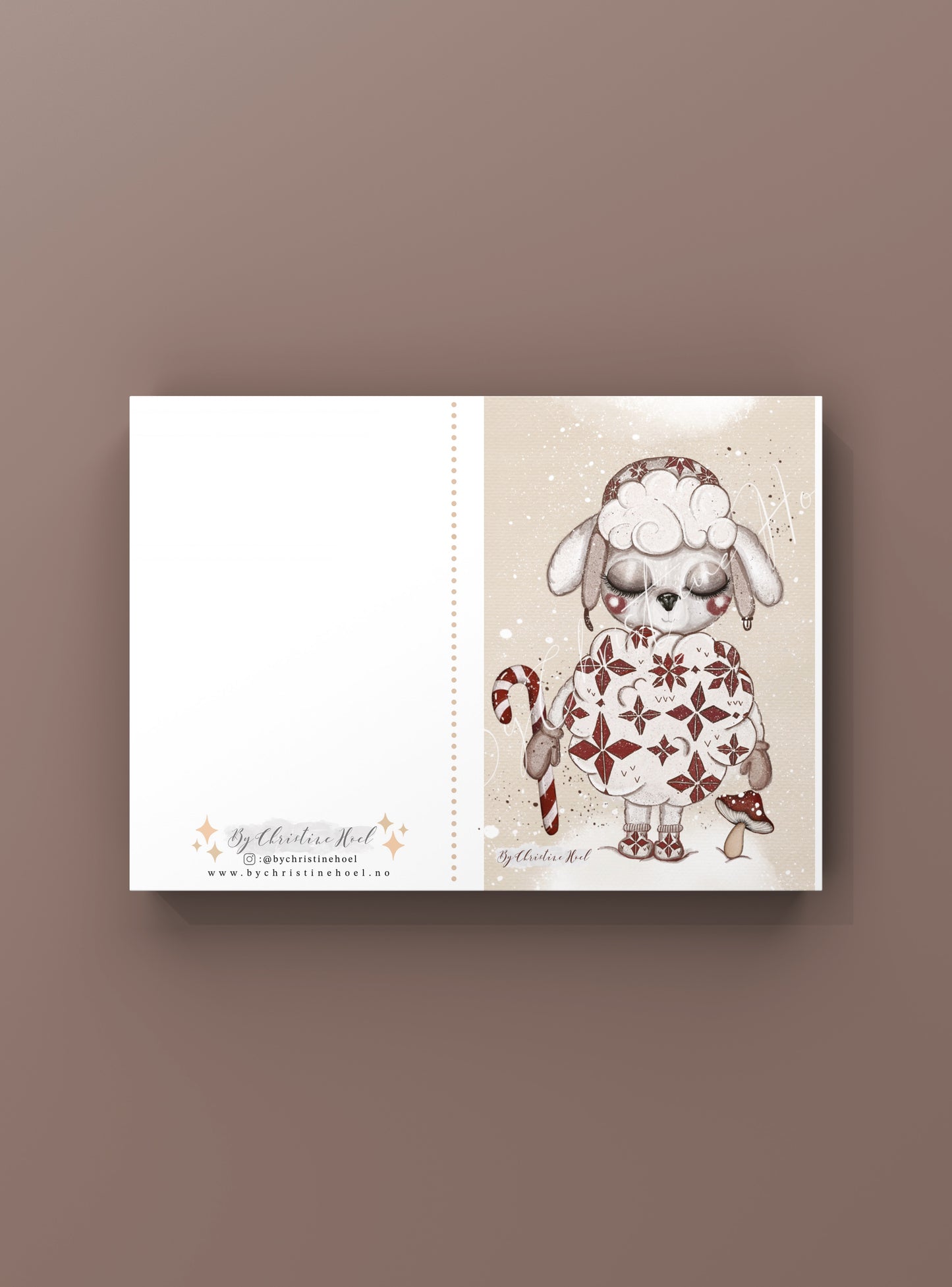 Sauen Snøros - Julekort