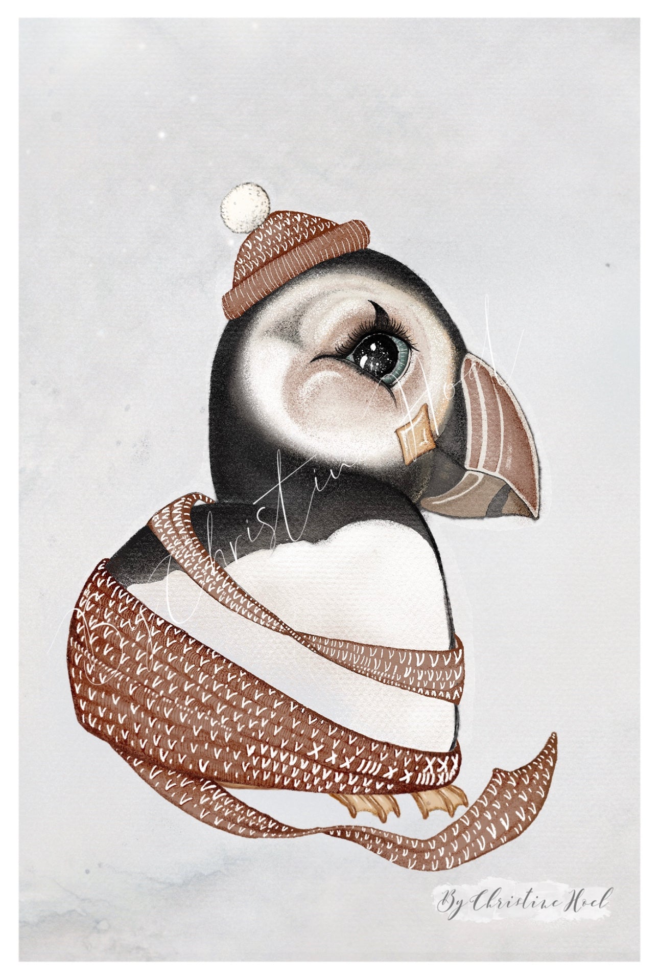 Puffin - 10x15 cm postkort