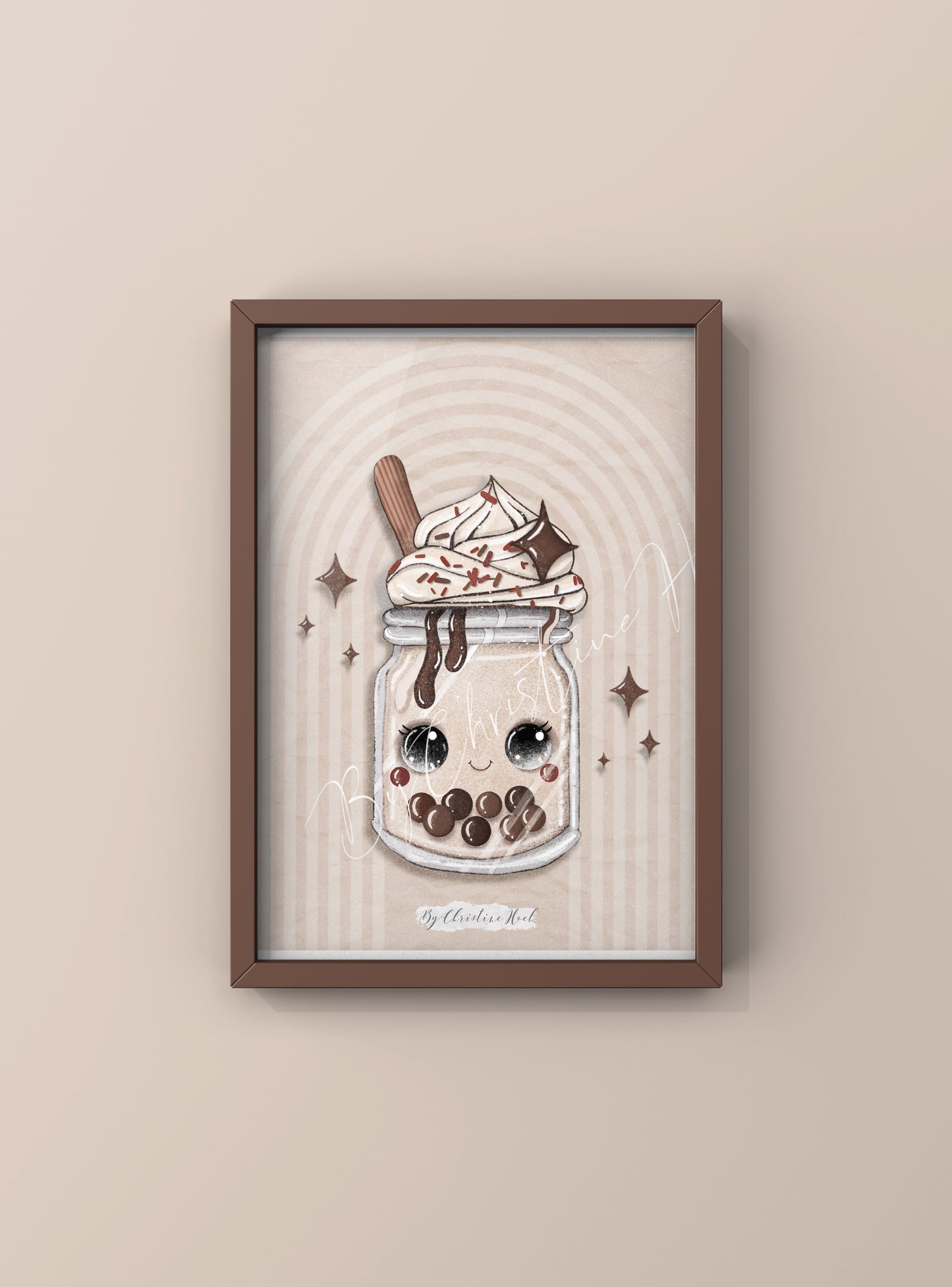 Boba Beige 🤎 A5 kort / Miniprint