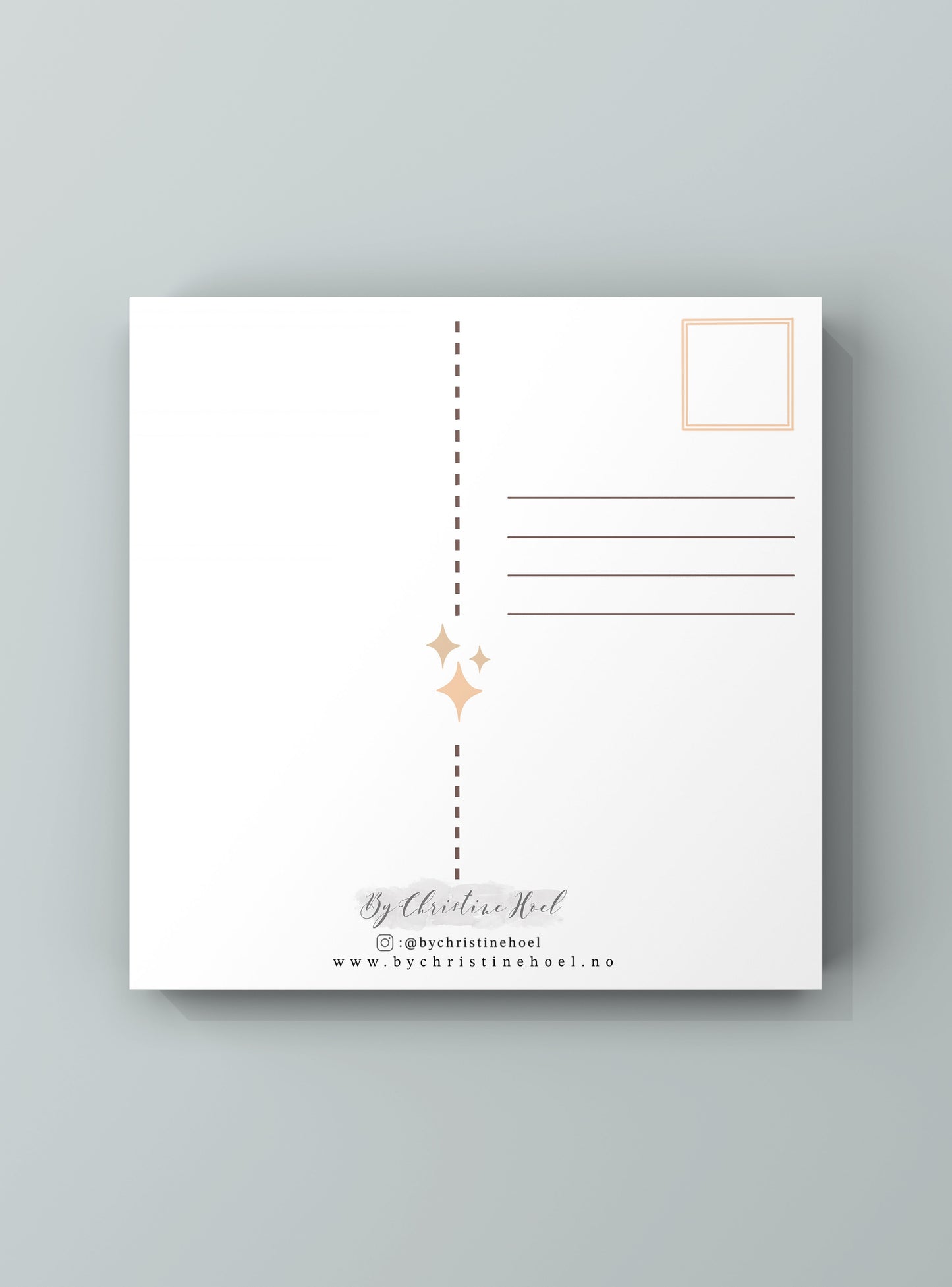 Bakside enkelt kort 15x15 cm