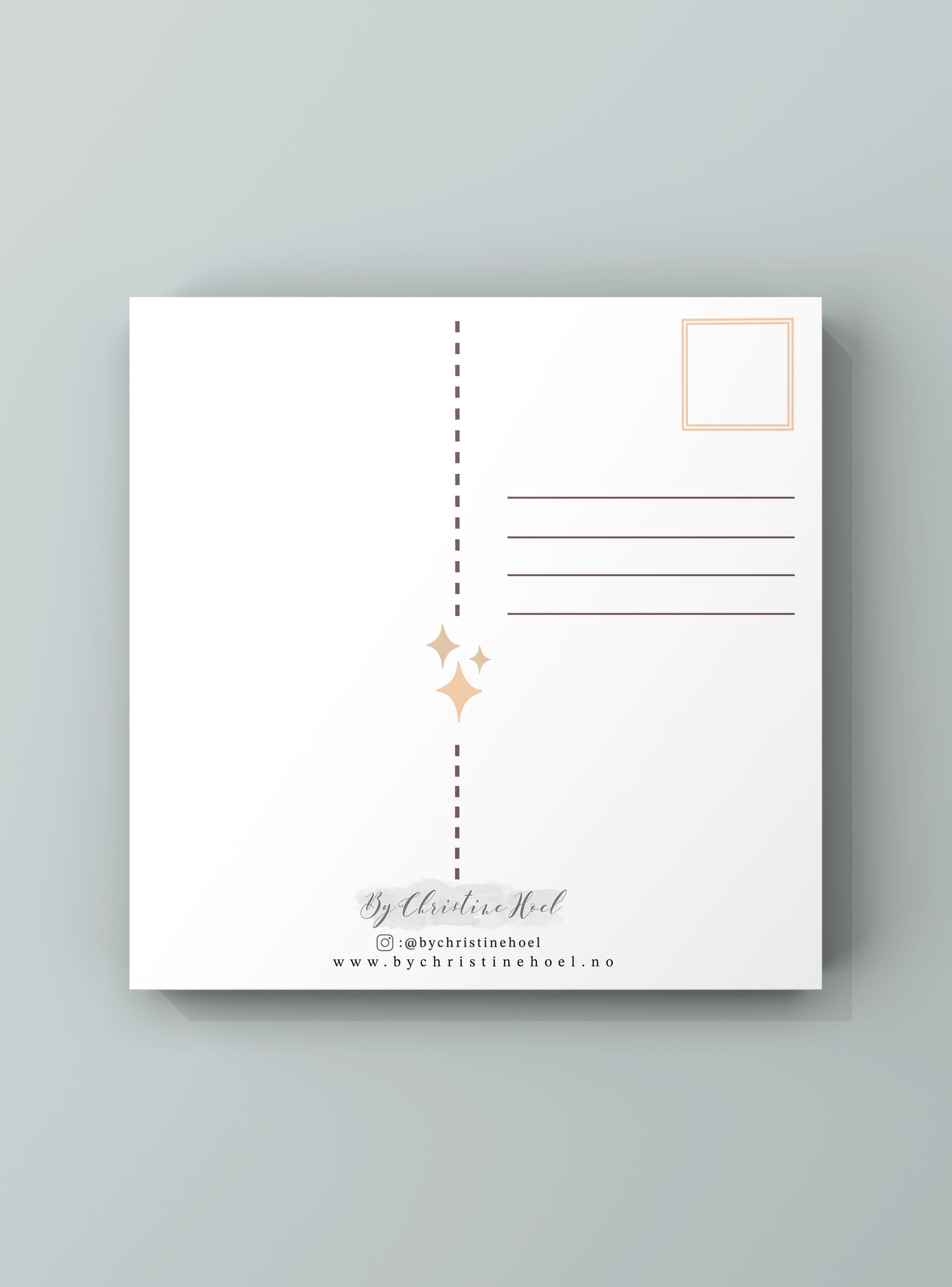 Bakside enkelt kort 15x15 cm