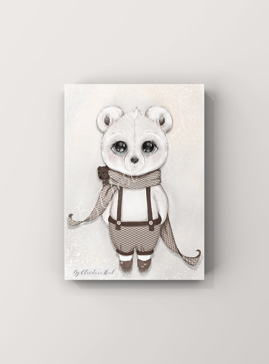 Isbjørn Lasse 💌 10x15 cm Kort