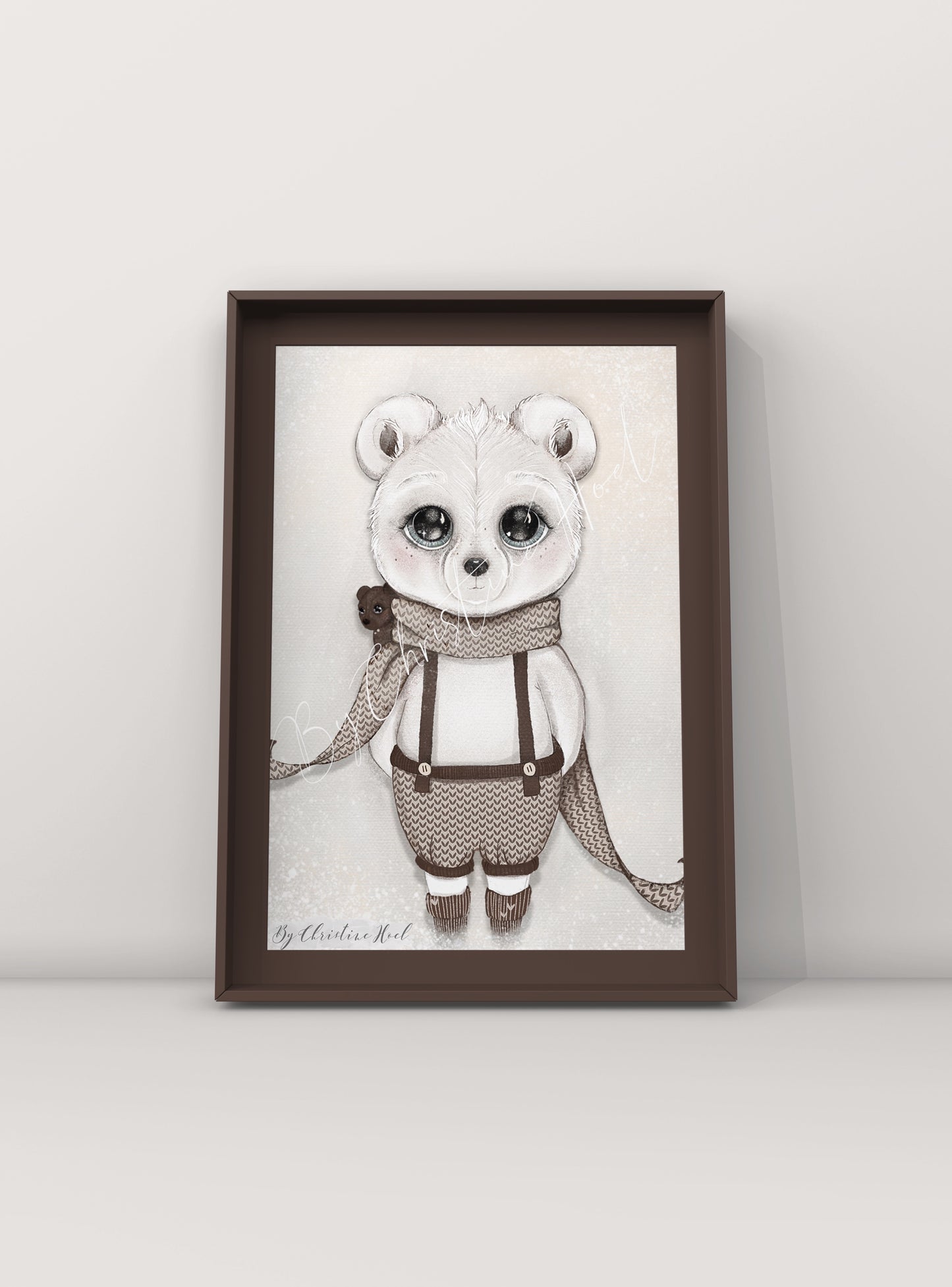 Isbjørn Lasse 💌 10x15 cm Kort