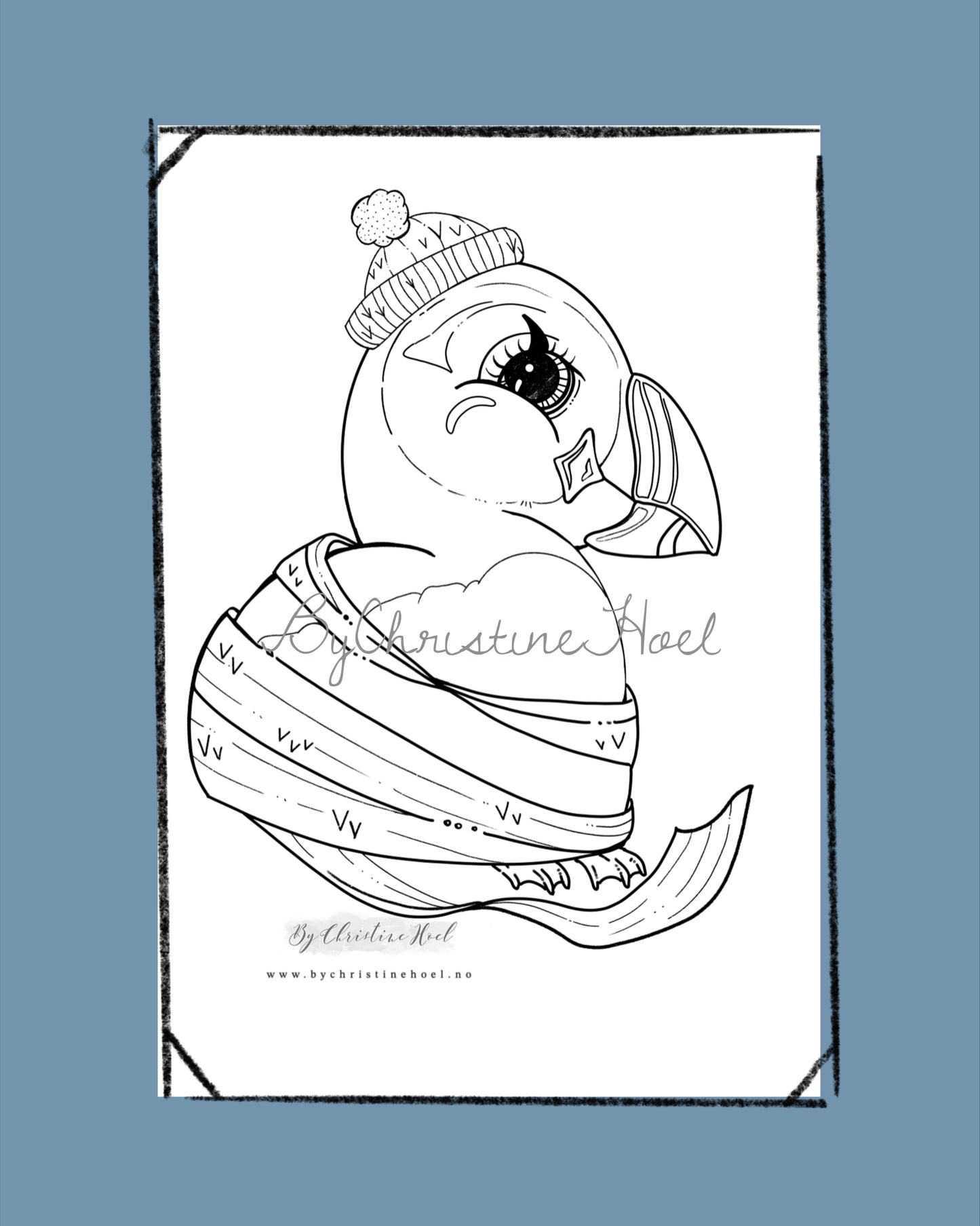 Fargeleggingsark 🎁 Gratis digital nedlastning ✨ «Puffin» ✨