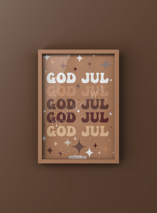 God Jul - Rust - 10x15 cm Julekort