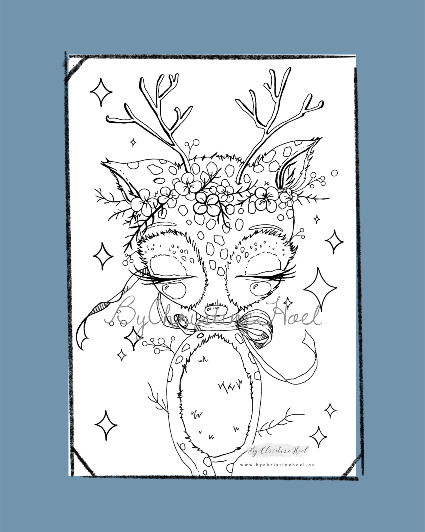 Fargeleggingsark 🎁 Gratis digital nedlastning ✨ «Fawn» 🦌