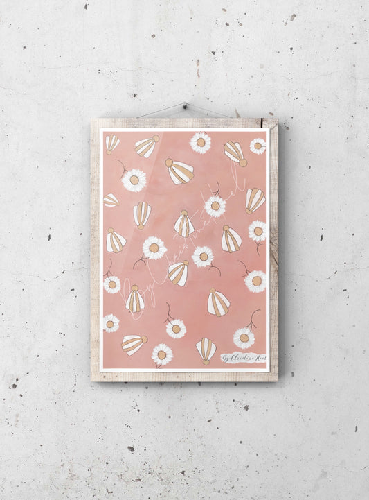 Beach Flowers 🤍 Kort / Miniprint