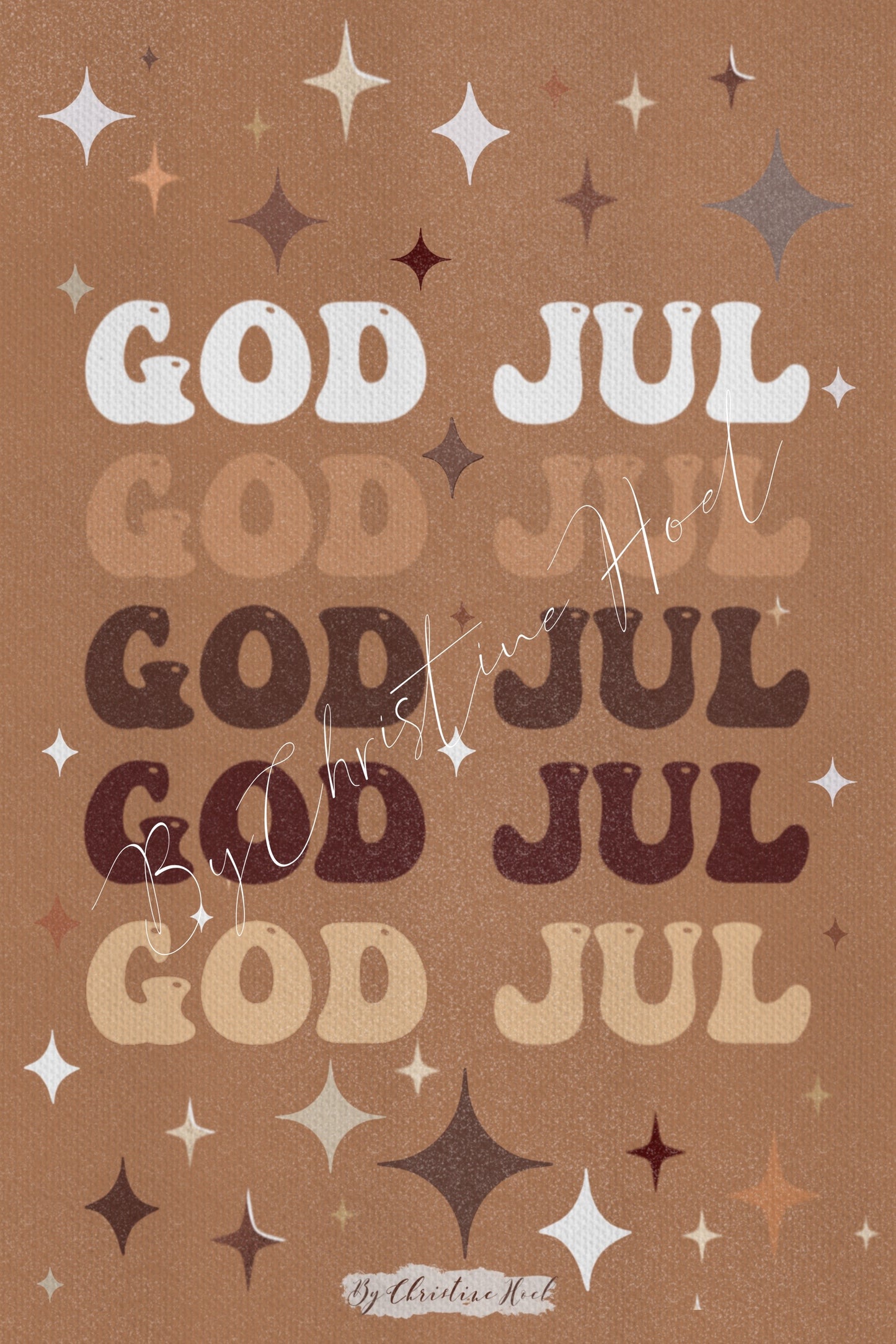 Julekortpakke #5 ⭐️ 3 stk - kort & konvolutter