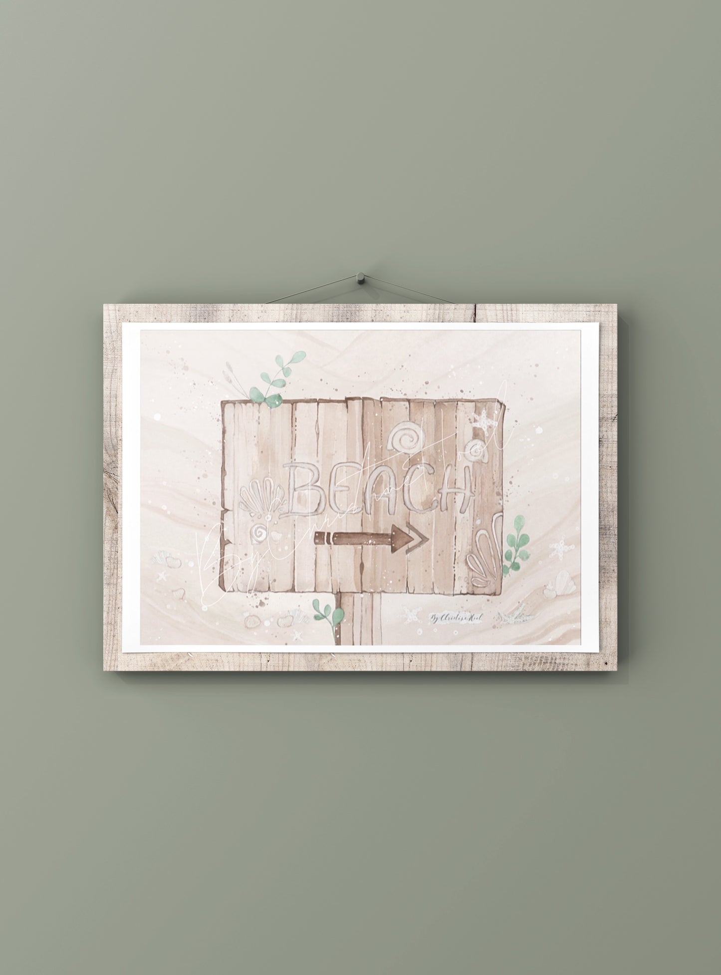 Beach 🧡 Kort / Miniprint