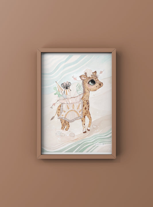 Beach Giraffe ⭐️ A5 / Miniprint