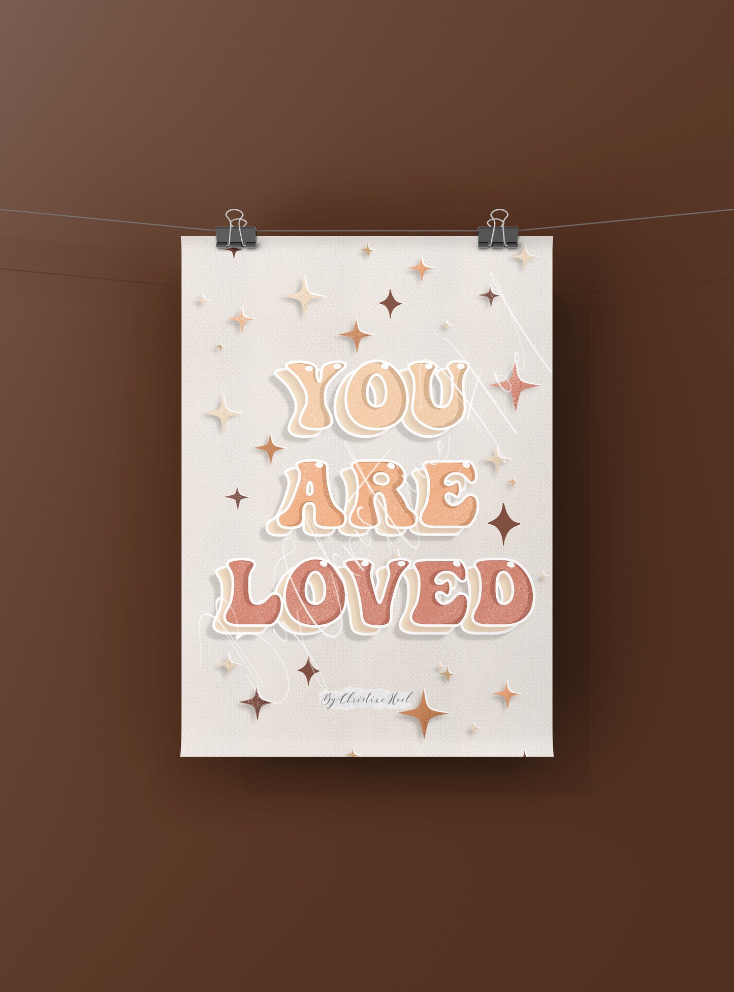 Loved 🧡✨ 10x15 cm kort