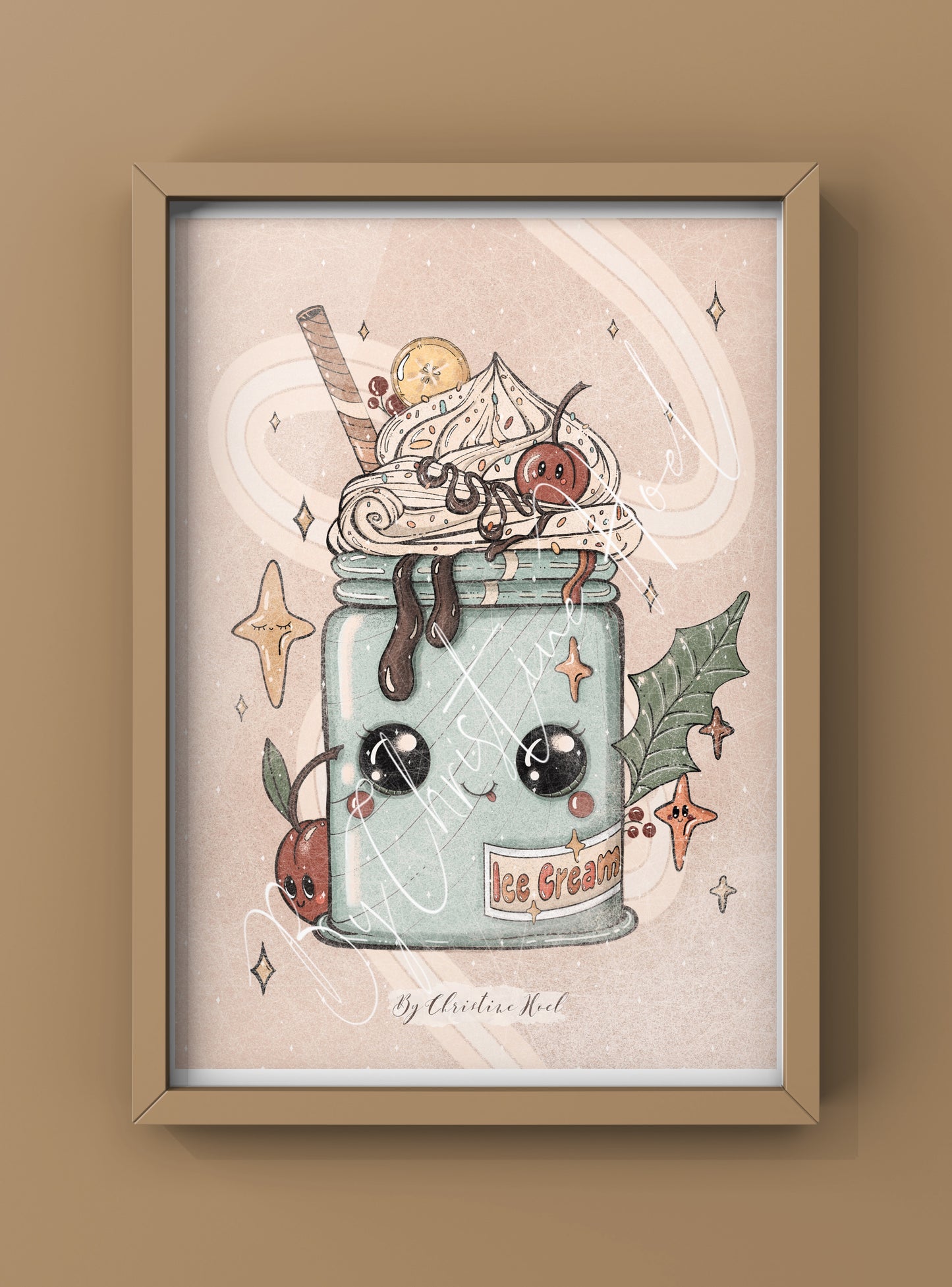 Ice Cream Friends 🍦 Stort kort / miniprint A5