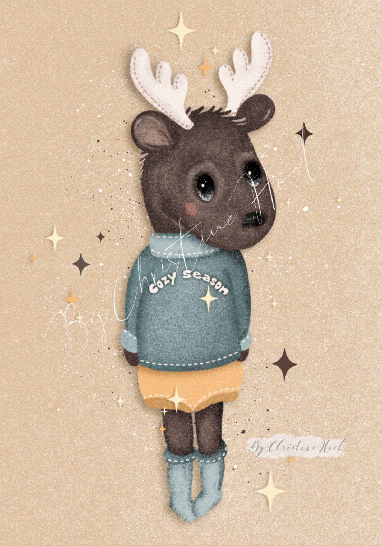 Cozy Season Elg ⭐️ 10x15 cm miniprint