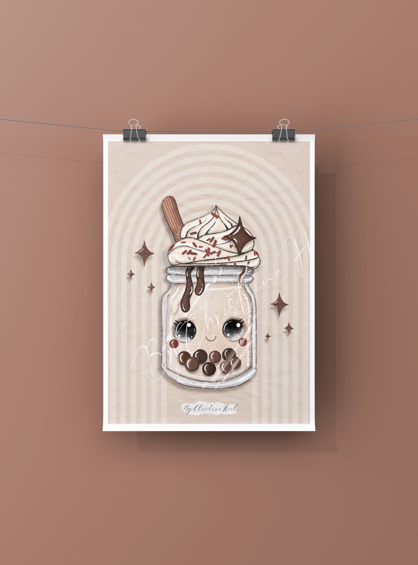 Boba Beige 🤎 A5 kort / Miniprint