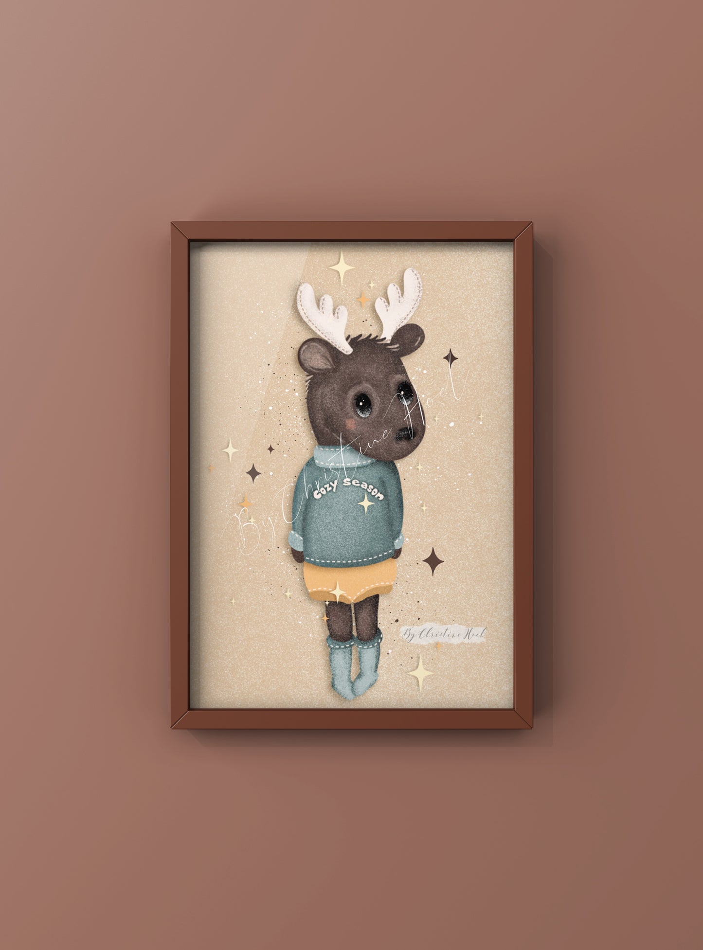 Cozy Season Elg ⭐️ 10x15 cm miniprint