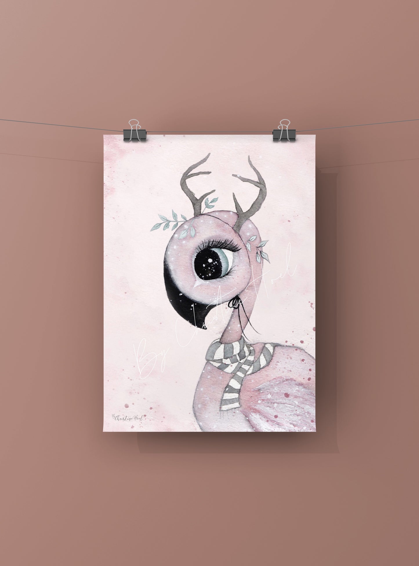 Flamingo 💗 A5 kort / Miniprint