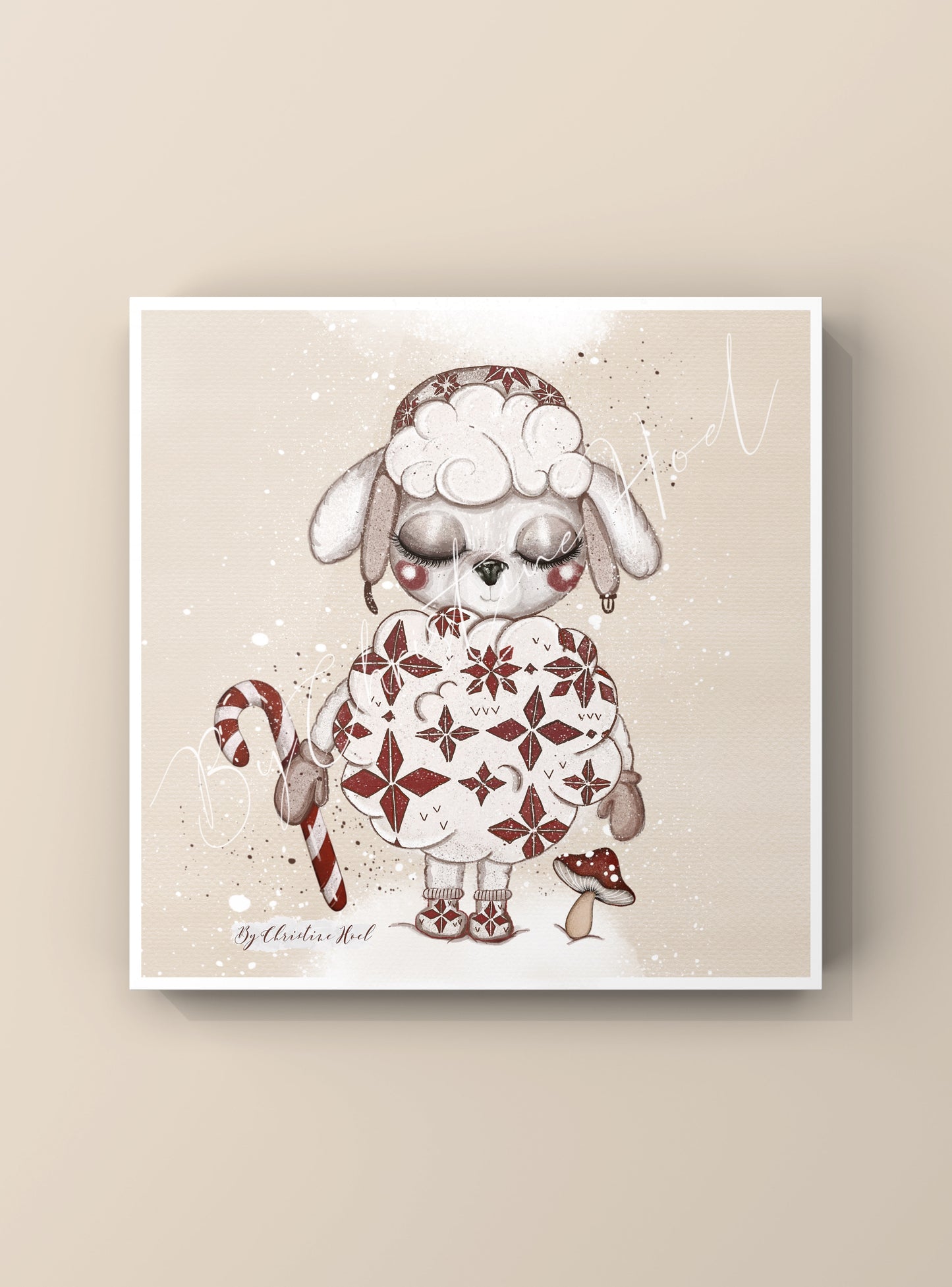 Sauen Snøros - Julekort