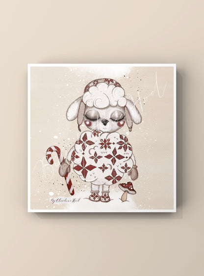 Sauen Snøros - Julekort