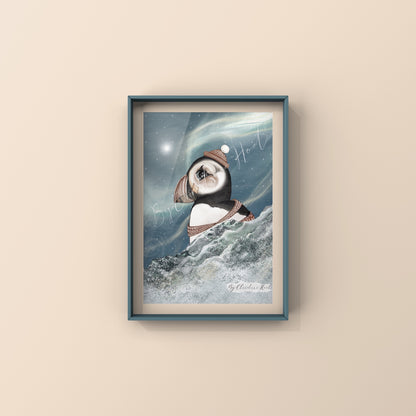 Nightsky Puffin ⭐️ A4 Plakat