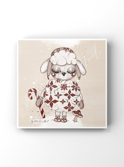 Sauen Snøros - Julekort