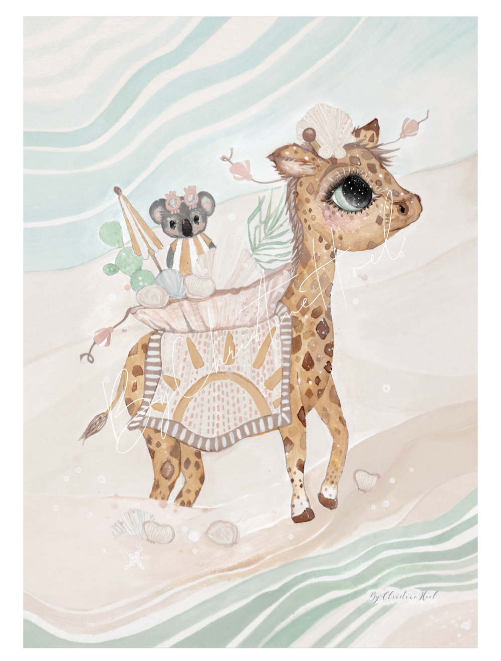 Beach Giraffe ⭐️ A5 / Miniprint