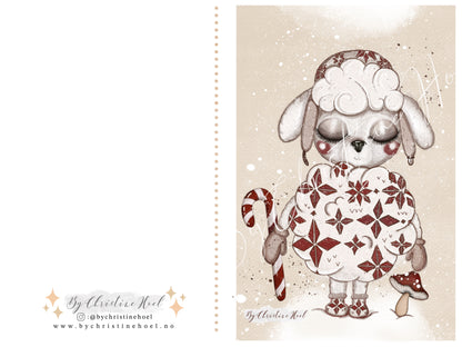 Sauen Snøros - Julekort