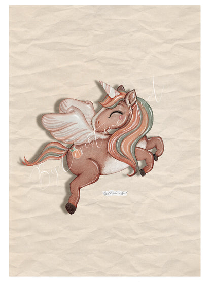 Peach Unicorn 🍑 Plakat