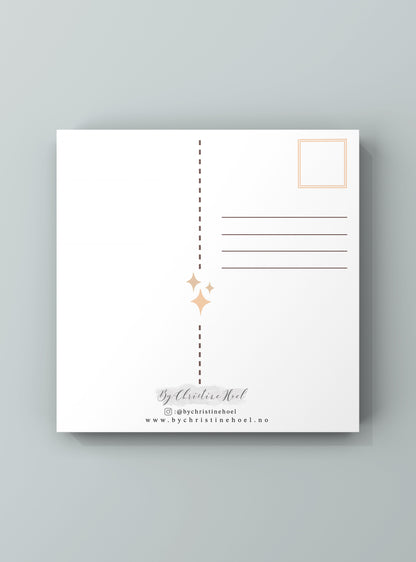 Bakside enkelt kort 15x15 cm