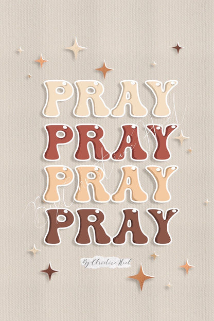 Pray - 10x15 cm Julekort