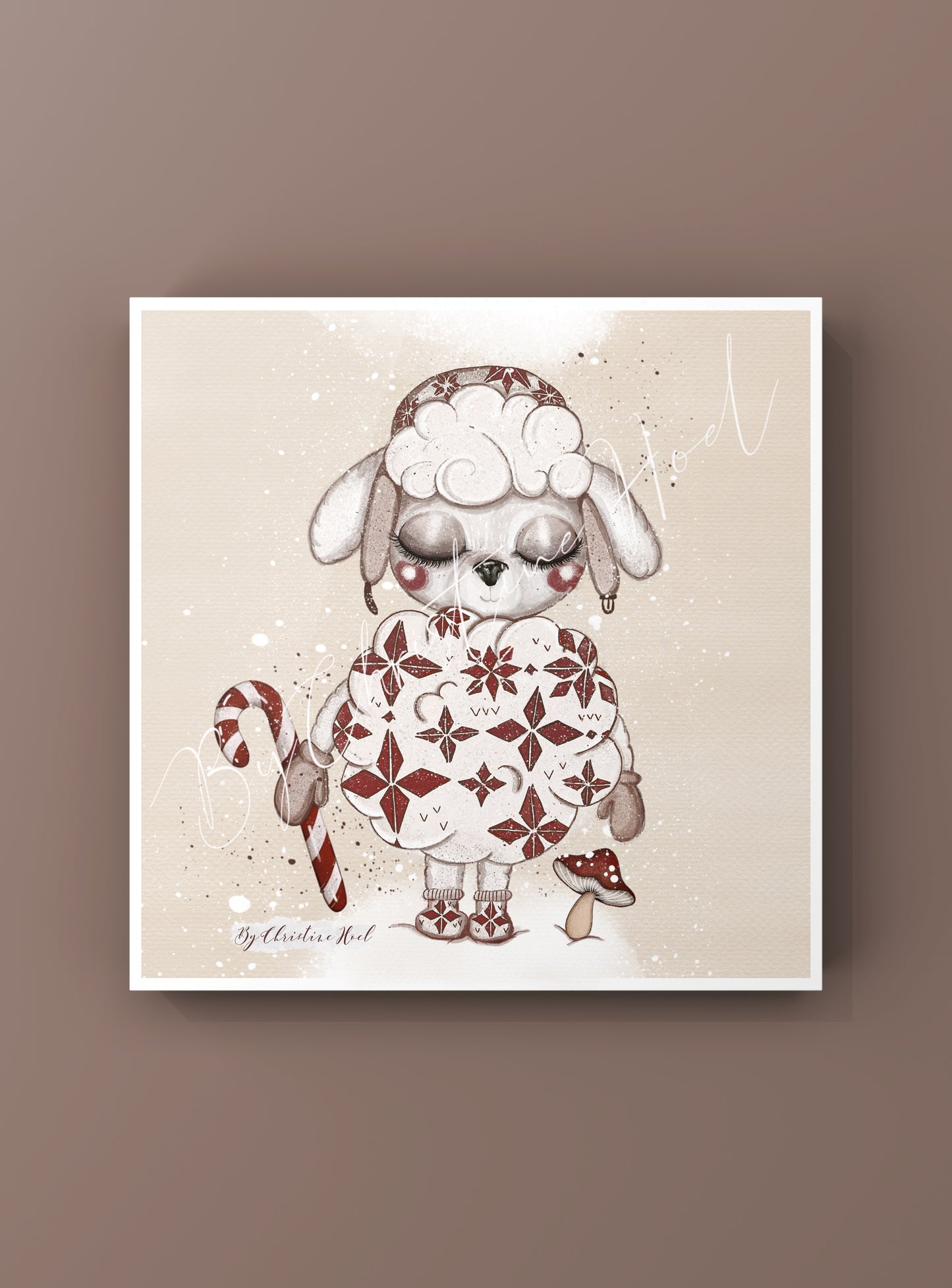 Sauen Snøros - Julekort