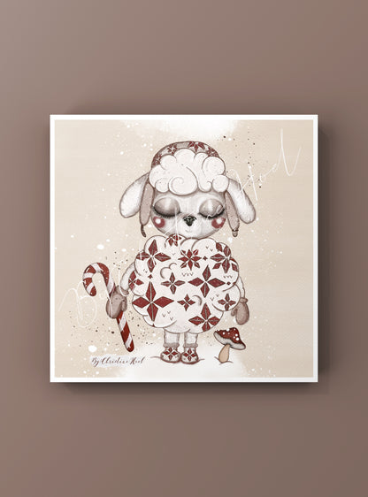 Sauen Snøros - Julekort