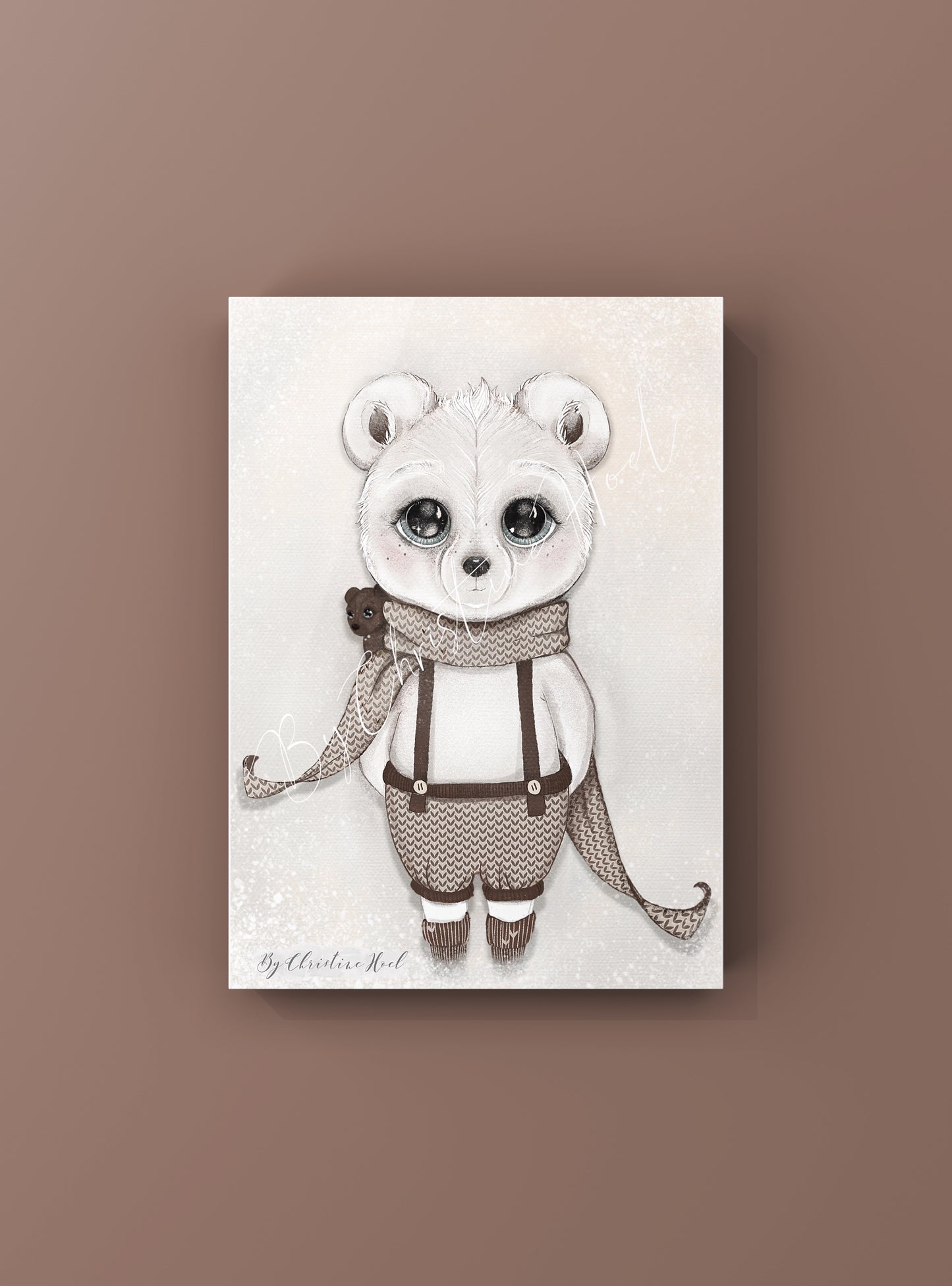 Isbjørn Lasse 💌 10x15 cm Kort