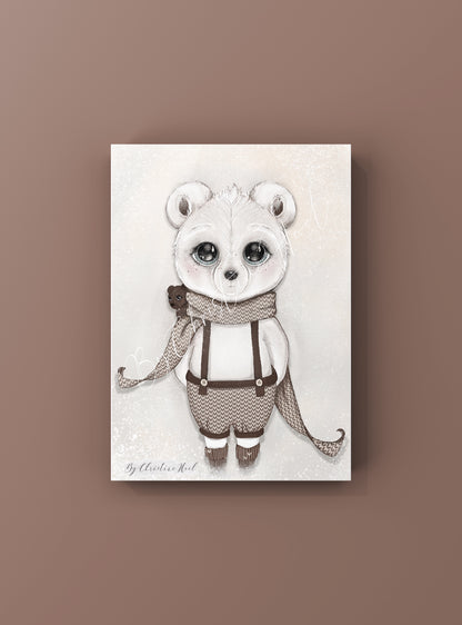 Isbjørn Lasse 💌 10x15 cm Kort