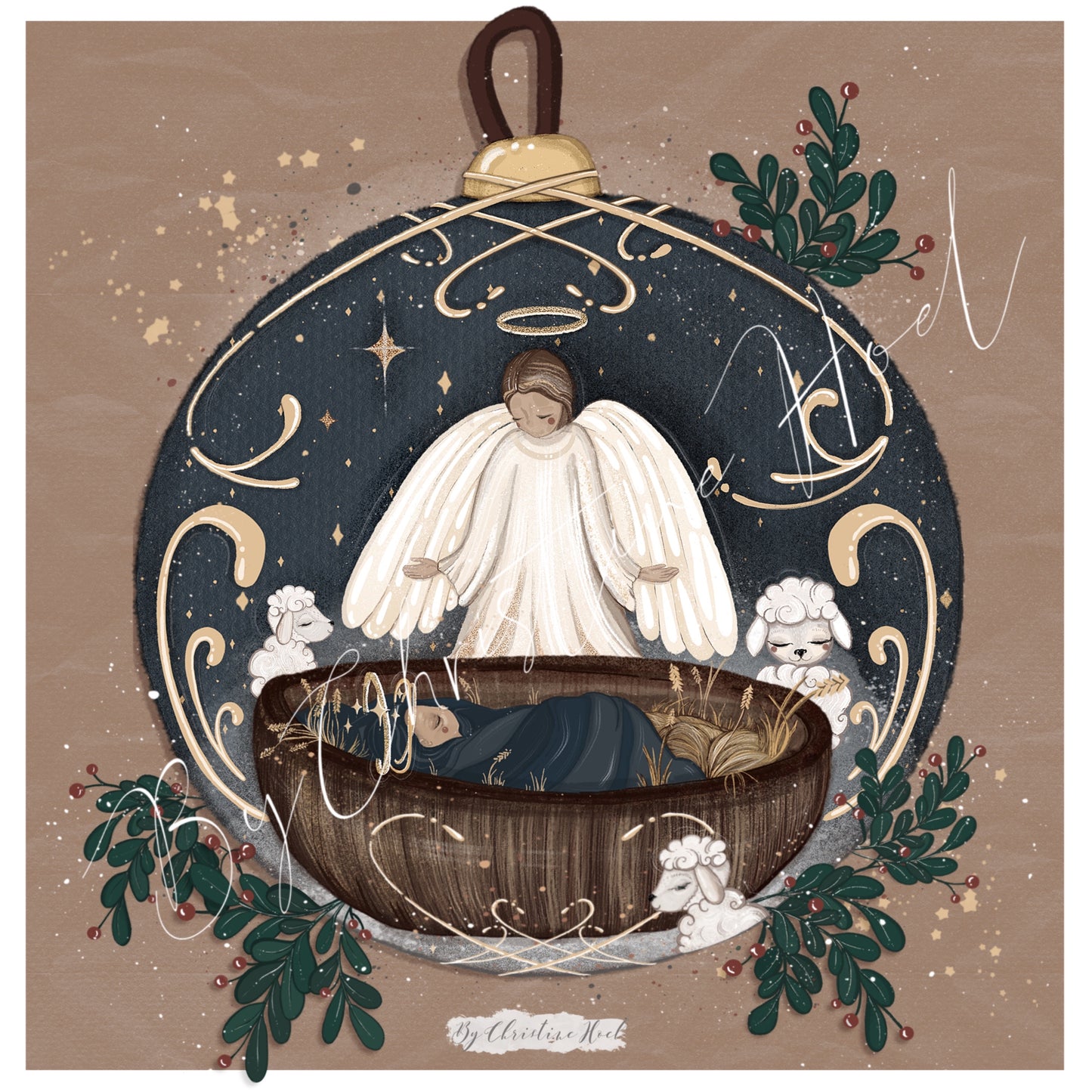 Julefred ⭐️ 15x15 cm kort