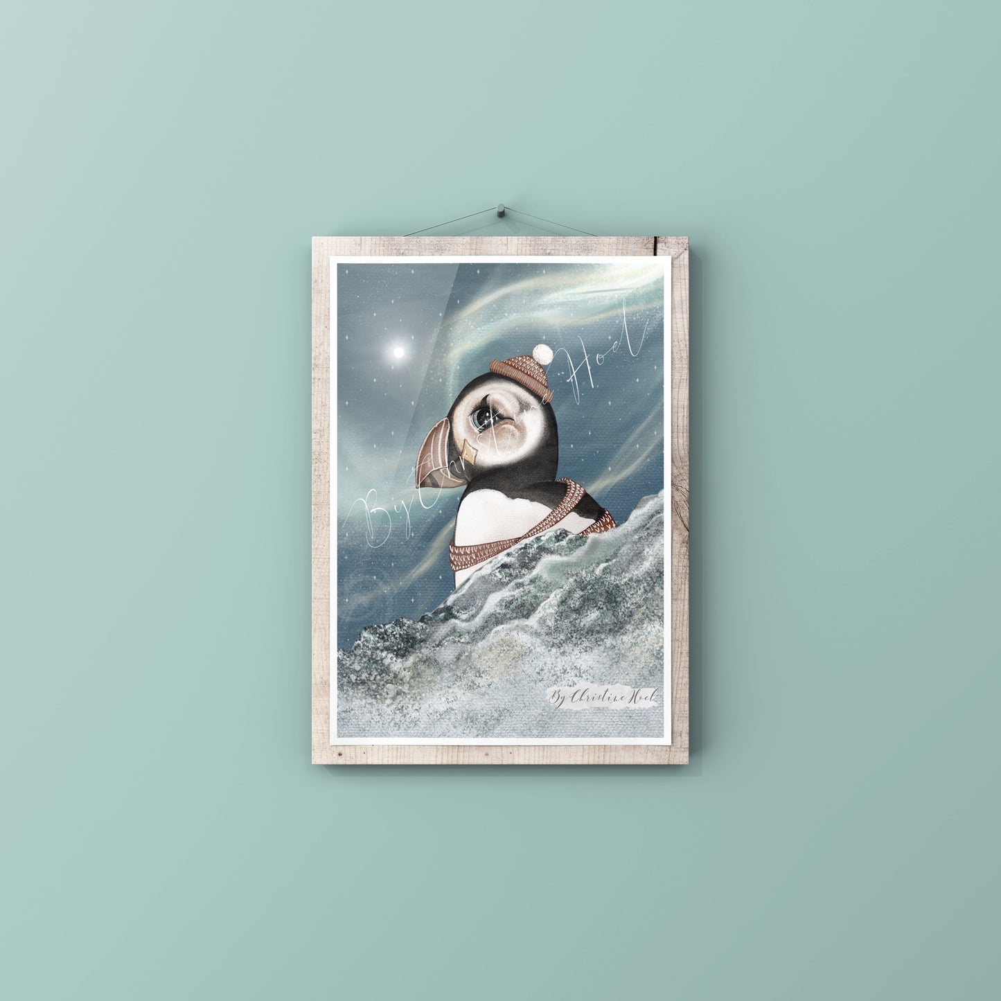Nightsky Puffin - Miniprint / postkort