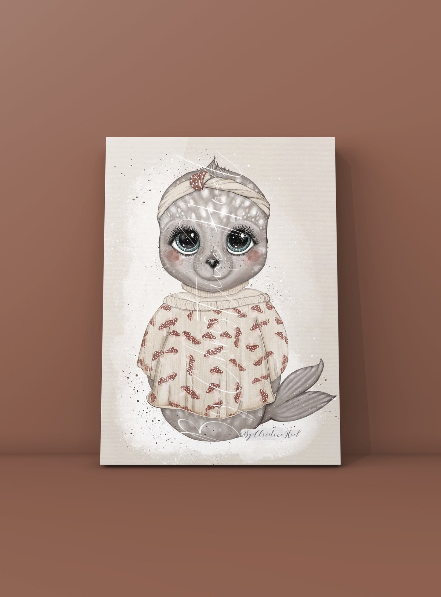 Olea 🦭 Søt Sel ⭐️ miniprint / kort