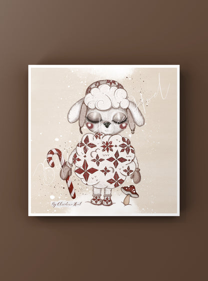 Sauen Snøros - Julekort