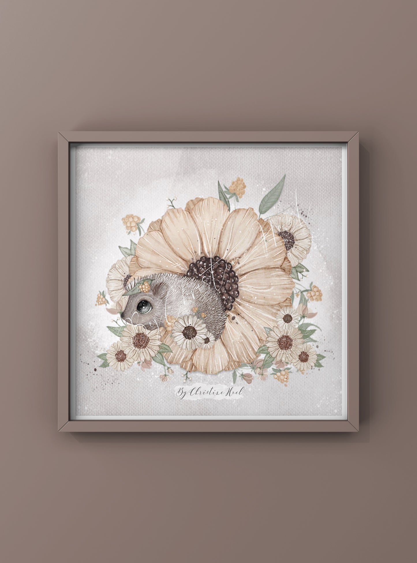 Pinnsvin Blomst ⭐️ 15x15 cm miniprint / kort